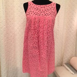 MICHAEL KORS Eyelet Babydoll sleeveless dress